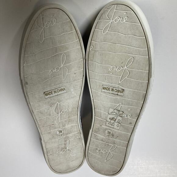 Joie Huxley Skate Sneaker size US 8 Black Laser Cut Suede Slip-on Platform - Picture 8 of 9